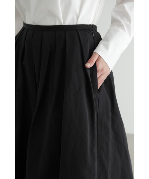 JILL STUART（ジルスチュアート）の「◆ランダムタックグログランスカート（スカート・レディース・グリーン/ブラック・2/0/4）」の9枚目の写真