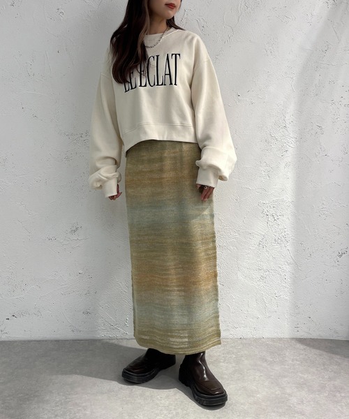 apres jour mignon(アプレジュールミニョン)の「グラデナロースカート【ZOZOTOWN限定アイテム】(スカート・レディース・ブラック/パープル/グリーン・SMALL/X-LARGE/MEDIUM)」の7枚目の写真