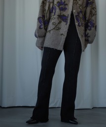 Mellow flare leg ニットパンツ