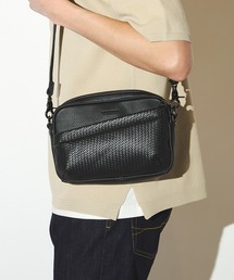 シンセティックレザー型押しミニショルダーバッグ / カメラバッグ