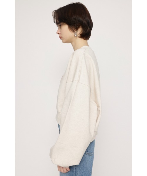 SLY(スライ)の「OVER EMBROIDERY SW オーバーサイズ ビッグサイズ エンブロイダリー スウェット トレーナー プルオーバー(スウェット・レディース・グリーン/ブラック/ホワイト・FREE)」の17枚目の写真
