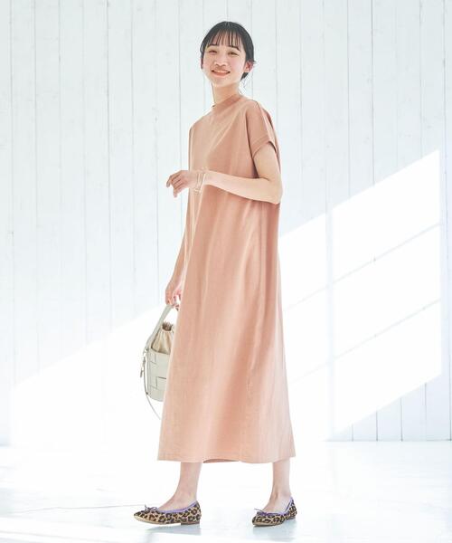 coen（コーエン）の「【WEB限定】リピT・USAコットンハイネックロングTシャツワンピース（ワンピース・レディース・ダークグレー/ブラウン/その他3/イエロー/その他1/ブラック・S/M）」の4枚目の写真