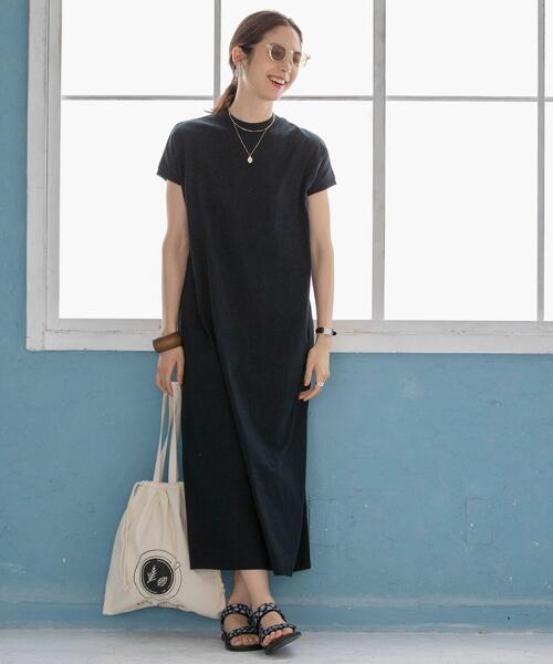 coen（コーエン）の「【WEB限定】リピT・USAコットンハイネックロングTシャツワンピース（ワンピース・レディース・ダークグレー/ブラウン/その他3/イエロー/その他1/ブラック・S/M）」の11枚目の写真