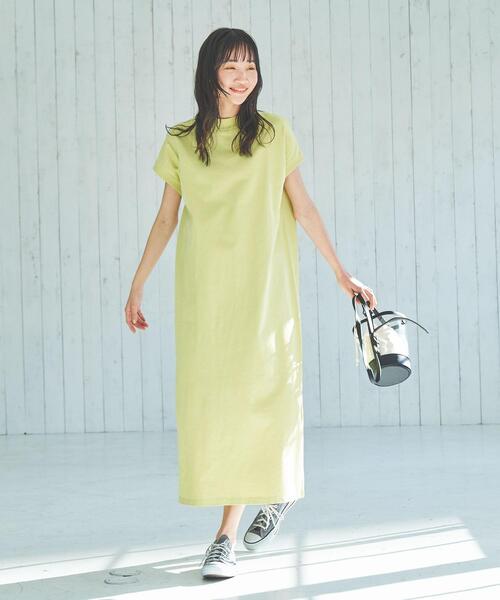 coen（コーエン）の「【WEB限定】リピT・USAコットンハイネックロングTシャツワンピース（ワンピース・レディース・ダークグレー/ブラウン/その他3/イエロー/その他1/ブラック・S/M）」の15枚目の写真