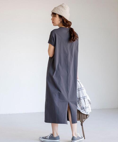 coen（コーエン）の「【WEB限定】リピT・USAコットンハイネックロングTシャツワンピース（ワンピース・レディース・ダークグレー/ブラウン/その他3/イエロー/その他1/ブラック・S/M）」の20枚目の写真