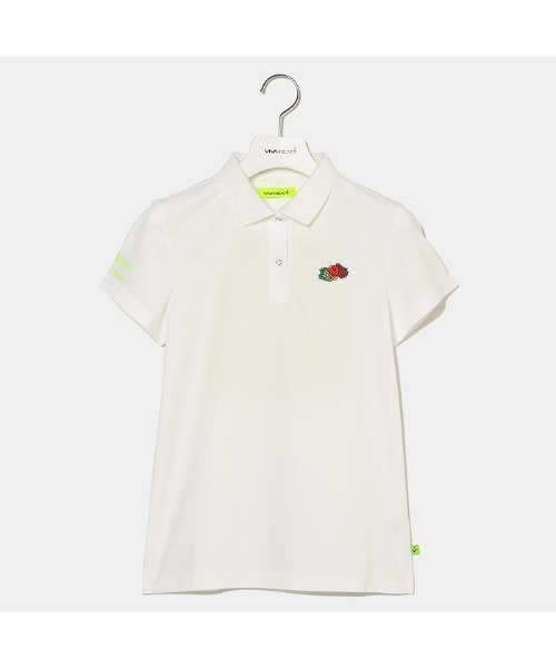 VIVA HEART(ビバハート)の「【VIVA HEART/GOLF】FRUIT OF THE LOOMコラボ 半袖ポロシャツ(ポロシャツ・レディース・ネイビー/イエロー/オフホワイト・40/38/36/42/44)」の20枚目の写真