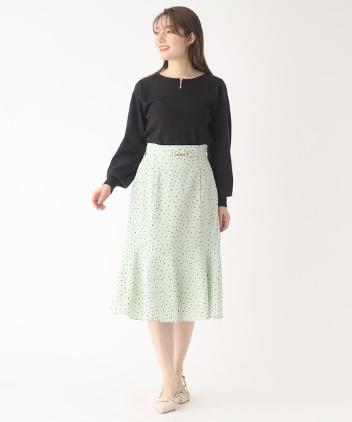 index（インデックス）の「◆フェイクパールニット【洗濯機洗い可】（ニット/セーター・レディース・ライトグレー/ネイビー/オフホワイト/ライトパープル/グリーン系・40/38/42/36）」の12枚目の写真