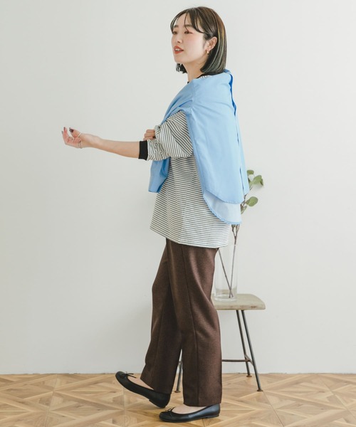 ITEMS URBANRESEARCH(アイテムズ アーバンリサーチ)の「リンガーボーダー ロングスリーブTシャツ(Tシャツ/カットソー・メンズ・ブラック/ネイビー/ブルー・MEDIUM/LARGE)」の20枚目の写真