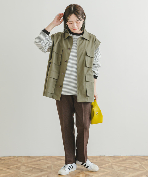 ITEMS URBANRESEARCH(アイテムズ アーバンリサーチ)の「リンガーボーダー ロングスリーブTシャツ(Tシャツ/カットソー・メンズ・ブラック/ネイビー/ブルー・MEDIUM/LARGE)」の8枚目の写真