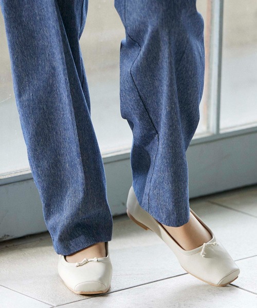 noyau（ノヤウ）の「スクエアトゥリボンバレエシューズ（バレエシューズ・レディース・ブラック/シルバー/アイボリー・S/L/M/LL）」の17枚目の写真