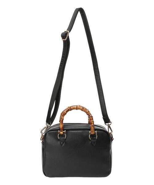 Te chichi TERRASSE（テチチテラス）の「バンブーハンドルボストンバッグ（ハンドバッグ・レディース・ブルー/オフホワイト/ブラック・ﾌﾘ-）」の14枚目の写真