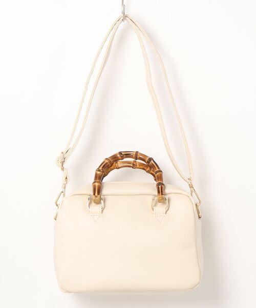 Te chichi TERRASSE（テチチテラス）の「バンブーハンドルボストンバッグ（ハンドバッグ・レディース・ブルー/オフホワイト/ブラック・ﾌﾘ-）」の11枚目の写真