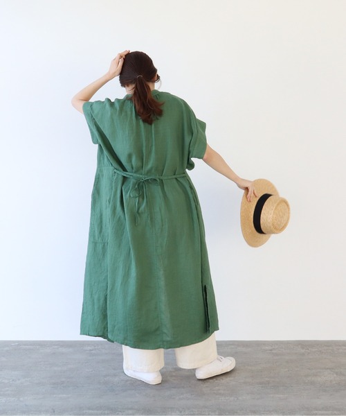 PAR ICI（パーリッシィ）の「60リネン製品染め ワークフレア