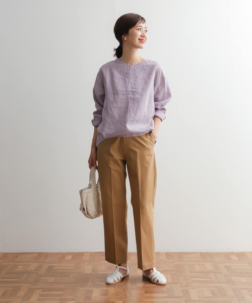 URBAN RESEARCH DOORS(アーバンリサーチドアーズ)の「リネンバックタックシャツ(シャツ/ブラウス・レディース・グリーン系その他/ホワイト/パープル/ネイビー・MEDIUM)」の10枚目の写真