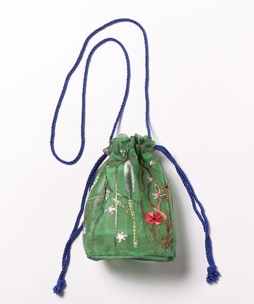 チャイハネ（チャイハネ）の「【チャイハネ】シュルリ巾着ポシェット ミニショルダーバッグ（ショルダーバッグ・レディース・ピンク/グリーン/パープル・FREE）」の18枚目の写真