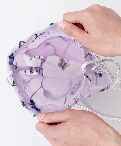 チャイハネ（チャイハネ）の「【チャイハネ】シュルリ巾着ポシェット ミニショルダーバッグ（ショルダーバッグ・レディース・ピンク/グリーン/パープル・FREE）」の9枚目の写真