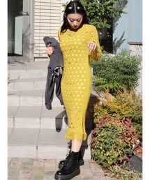メッシュニットワンピース