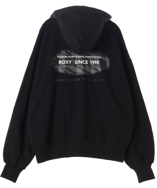 ROXY（ロキシー）の「ROXY SINCE1990 ZIP/ロキシーバックプリントジップアップパーカー（パーカー・レディース・グレー/ブラック/ベージュ・MEDIUM/LARGE）」の2枚目の写真