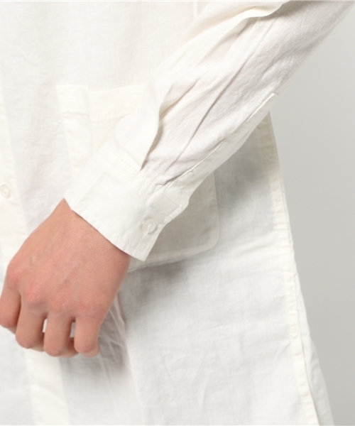 WEGO（ウィゴー）の「WEGO/リネンミックスパターンロングシャツ（シャツ/ブラウス・メンズ・ホワイト/ホワイト系その他/ネイビー/グレー系その他・MEDIUM/LARGE）」の10枚目の写真