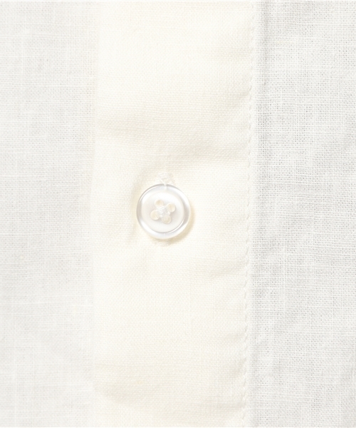 WEGO（ウィゴー）の「WEGO/リネンミックスパターンロングシャツ（シャツ/ブラウス・メンズ・ホワイト/ホワイト系その他/ネイビー/グレー系その他・MEDIUM/LARGE）」の13枚目の写真