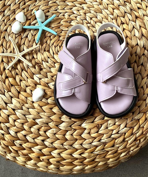SOROTTO（ソロット）の「ふわふわインソールのフラットサンダル（サンダル・キッズ・ライトブラウン/ブラック/ゴールド/パープル/ホワイト・16.0cm/17.0cm/18.0cm/19.0cm/20.0cm/21.0cm/22.0cm）」の12枚目の写真