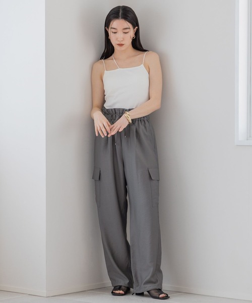 LOWRYS FARM（ローリーズファーム）の「スタイルUPカップアシメＳＴ　177888（タンクトップ・レディース・アイボリー/その他/ブラック/ブラック系その他・FREE）」の15枚目の写真