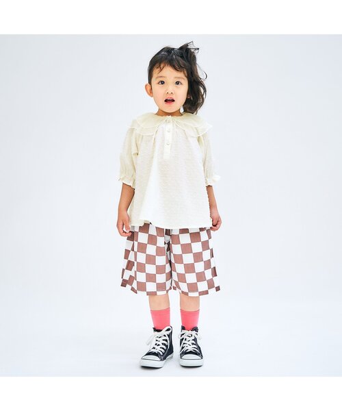 apres les cours（アプレレクール）の「オーガンジーカラーブラウス（シャツ/ブラウス・キッズ・アイボリー/ネイビー・90/140/130/120/80/100/110）」の10枚目の写真