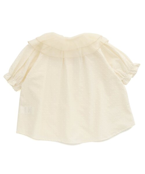 apres les cours（アプレレクール）の「オーガンジーカラーブラウス（シャツ/ブラウス・キッズ・アイボリー/ネイビー・90/140/130/120/80/100/110）」の6枚目の写真