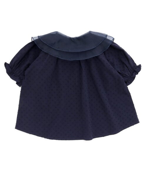 apres les cours（アプレレクール）の「オーガンジーカラーブラウス（シャツ/ブラウス・キッズ・アイボリー/ネイビー・90/140/130/120/80/100/110）」の12枚目の写真