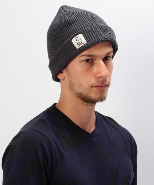 coen（コーエン）の「【C.MC】コットンワッフルビーニー（ニット帽）（ニットキャップ/ビーニー・メンズ・ブラック/グレー/コバルトブルー/ネイビー・フリー）」の6枚目の写真