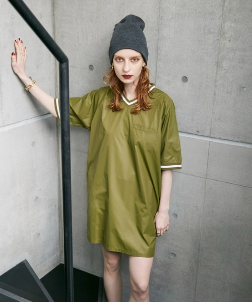 WONEM(ウォンエム)の「frostedラインミニワンピース(ワンピース・レディース・カーキ/ネイビー・FREE)」の8枚目の写真