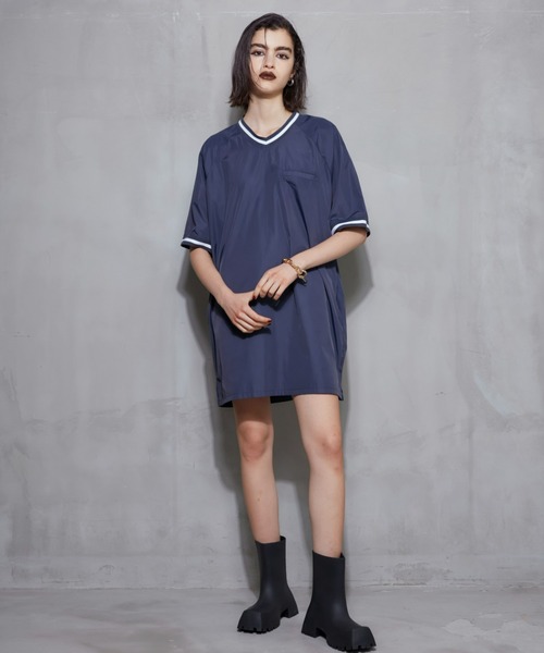 WONEM(ウォンエム)の「frostedラインミニワンピース(ワンピース・レディース・カーキ/ネイビー・FREE)」の18枚目の写真