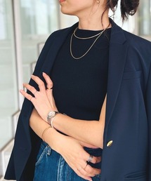 Rouge vif | ノースリーブリブニット(ニット/セーター)