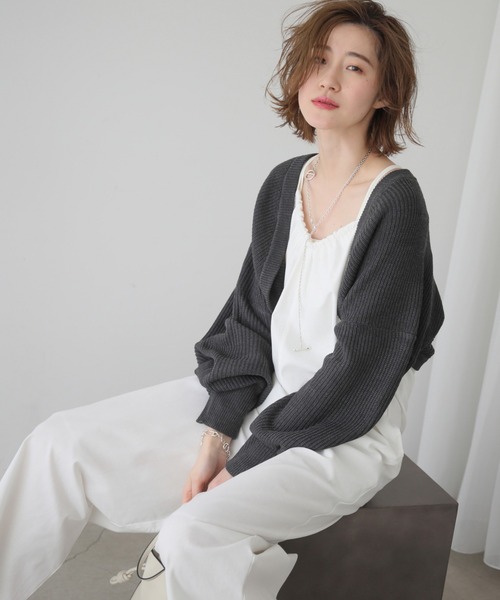 frames RAY CASSIN（フレームスレイカズン）の「WEB限定 コットンリネンバックリボンオールインワン（つなぎ/オールインワン・レディース・ネイビー/オフホワイト/スミクロ・FREE）」の17枚目の写真