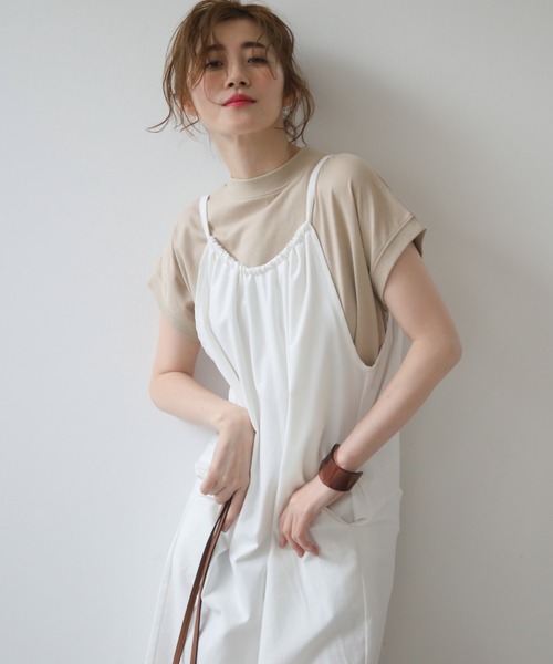 frames RAY CASSIN（フレームスレイカズン）の「WEB限定 コットンリネンバックリボンオールインワン（つなぎ/オールインワン・レディース・ネイビー/オフホワイト/スミクロ・FREE）」の10枚目の写真