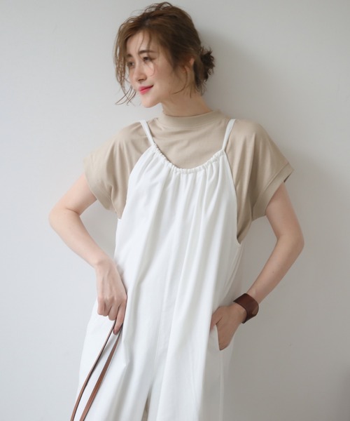 frames RAY CASSIN（フレームスレイカズン）の「WEB限定 コットンリネンバックリボンオールインワン（つなぎ/オールインワン・レディース・ネイビー/オフホワイト/スミクロ・FREE）」の11枚目の写真