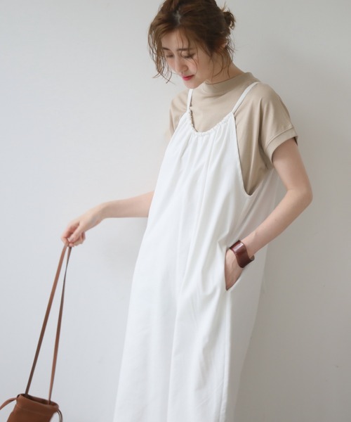 frames RAY CASSIN（フレームスレイカズン）の「WEB限定 コットンリネンバックリボンオールインワン（つなぎ/オールインワン・レディース・ネイビー/オフホワイト/スミクロ・FREE）」の14枚目の写真