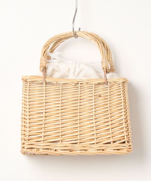 KOBE LETTUCE（コウベレタス）の「ラタン素材サークルorスクエアカゴバッグ（かごバッグ・レディース・その他1/その他2・FREE）」の5枚目の写真