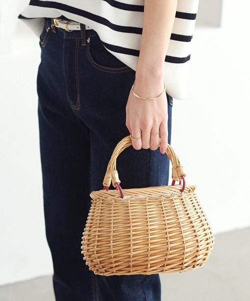 KOBE LETTUCE（コウベレタス）の「ラタン素材サークルorスクエアカゴバッグ（かごバッグ・レディース・その他1/その他2・FREE）」の14枚目の写真