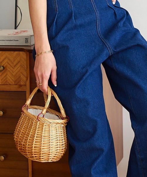 KOBE LETTUCE（コウベレタス）の「ラタン素材サークルorスクエアカゴバッグ（かごバッグ・レディース・その他1/その他2・FREE）」の9枚目の写真