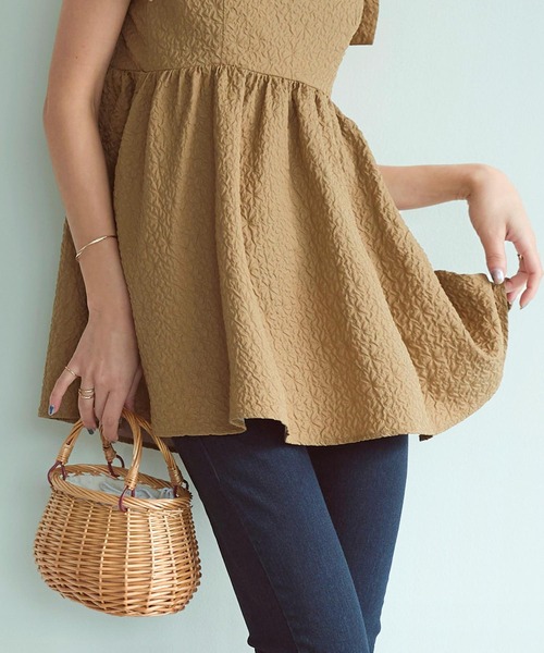 KOBE LETTUCE（コウベレタス）の「ラタン素材サークルorスクエアカゴバッグ（かごバッグ・レディース・その他1/その他2・FREE）」の11枚目の写真