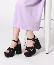 ESPERANZA（エスペランサ）の「一体底クロスストラップ厚底サンダル（サンダル・レディース）」