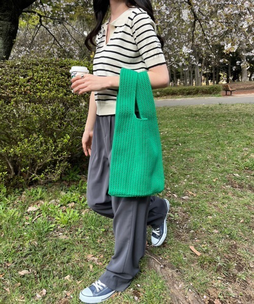 nemne store(ネンネストア)の「《Delfy》スキッパーボーダーサマーニットT(ポロシャツ・レディース・ネイビー/アイボリー・フリー)」の17枚目の写真