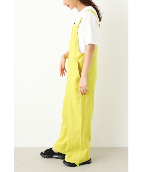 RODEO CROWNS WIDE BOWL（ロデオクラウンズワイドボウル）の「ワイドリラックスサロペット（サロペット/オーバーオール・レディース・ブラウン/ライム/ネイビー・FREE）」の7枚目の写真