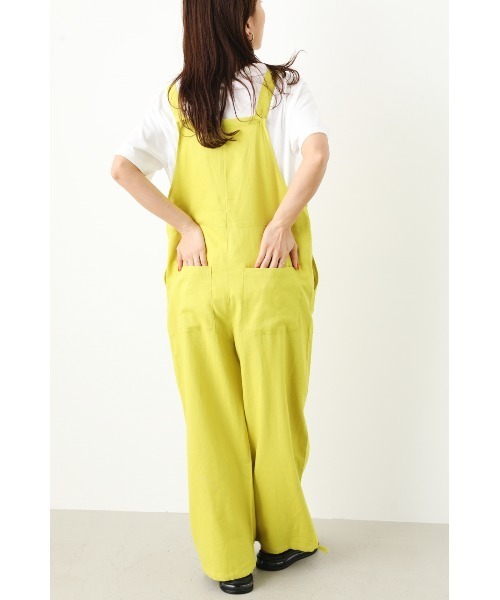 RODEO CROWNS WIDE BOWL（ロデオクラウンズワイドボウル）の「ワイドリラックスサロペット（サロペット/オーバーオール・レディース・ブラウン/ライム/ネイビー・FREE）」の8枚目の写真