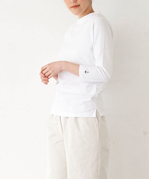 LA MARINE FRANCAISE（マリン フランセーズ）の「【Limhome】別注七分袖カットソー（Tシャツ/カットソー・レディース・チャコールグレー/ラベンダー/グリーン/キャメル/ホワイト・1/0）」の2枚目の写真
