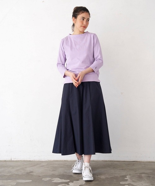 LA MARINE FRANCAISE（マリン フランセーズ）の「【Limhome】別注七分袖カットソー（Tシャツ/カットソー・レディース・チャコールグレー/ラベンダー/グリーン/キャメル/ホワイト・1/0）」の9枚目の写真