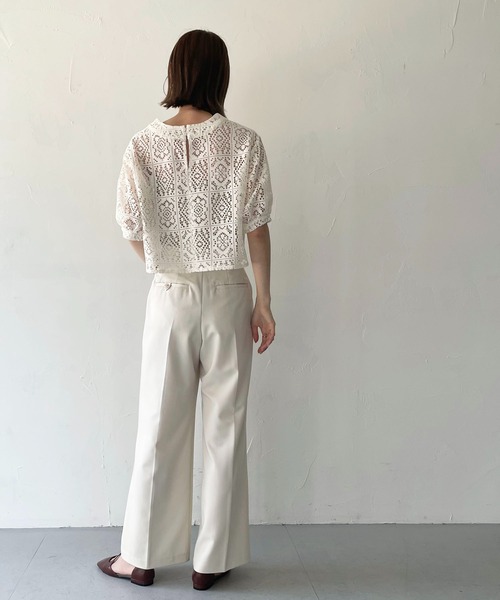 CLEIO（クレイオ）の「【CLEIO】パフスリーブレースブラウス（シャツ/ブラウス・レディース・アイボリー/ブラック・FREE）」の18枚目の写真