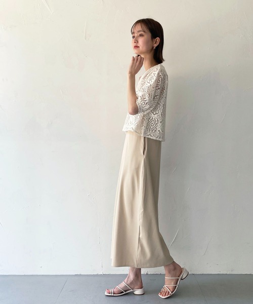 CLEIO（クレイオ）の「【CLEIO】パフスリーブレースブラウス（シャツ/ブラウス・レディース・アイボリー/ブラック・FREE）」の4枚目の写真