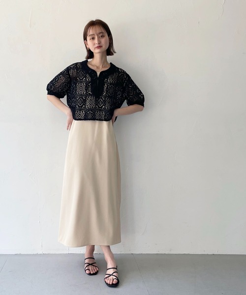 CLEIO（クレイオ）の「【CLEIO】パフスリーブレースブラウス（シャツ/ブラウス・レディース・アイボリー/ブラック・FREE）」の5枚目の写真